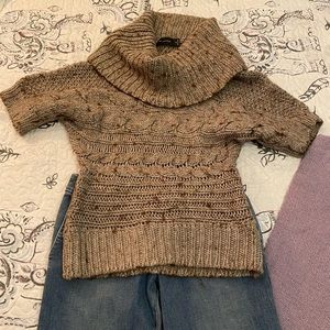 The Limited short sleeve horizontal cable sweater